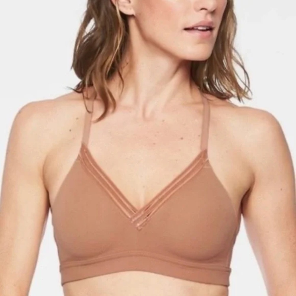 Athleta | Everyday T Back Bra in Powervita A–C, Mocha Clay Brown - Picture 1 of 5